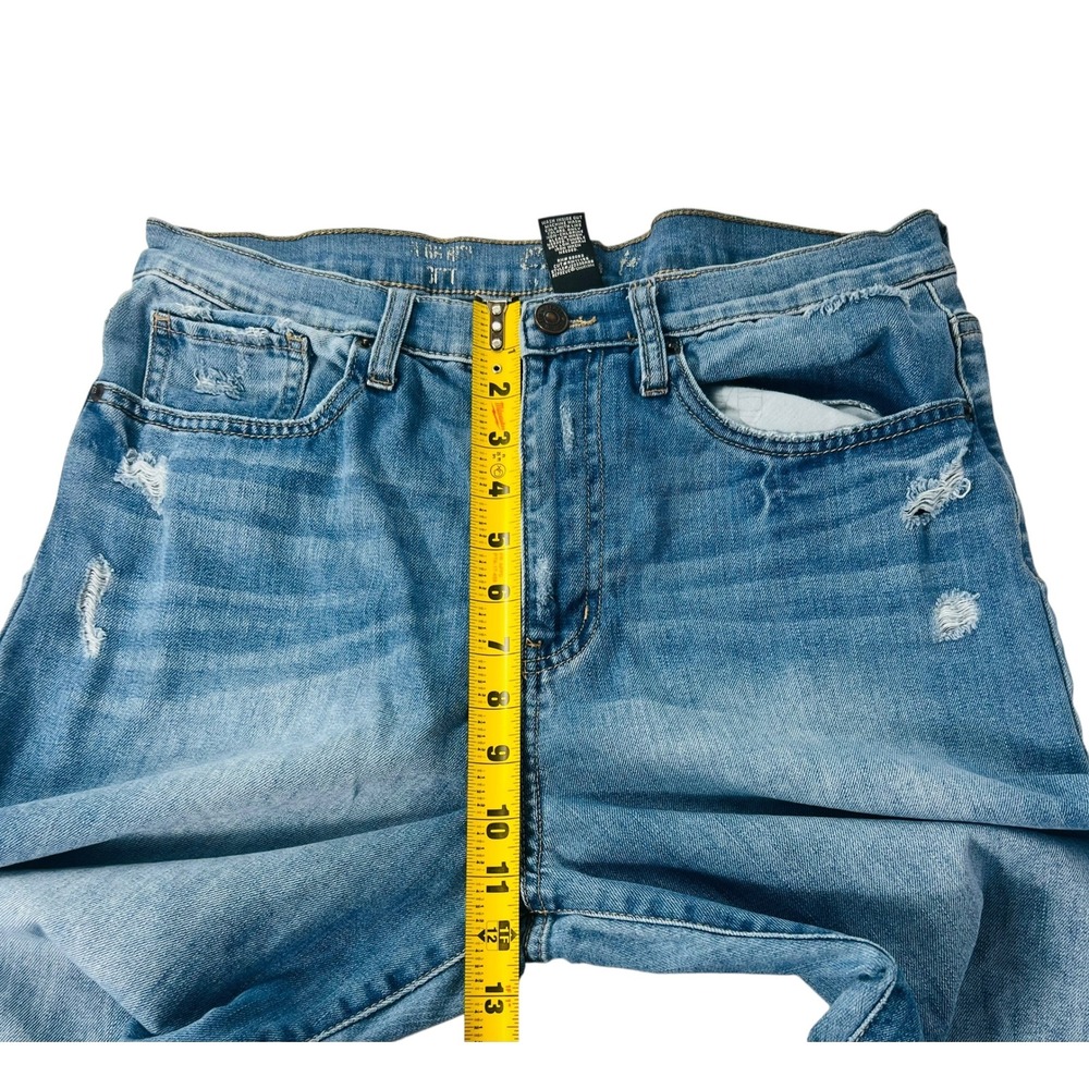 Rewash High Rise Jogger Jeans Womens Juniors 11/30 Distressed Blue Denim Elastic - Picture 10 of 10